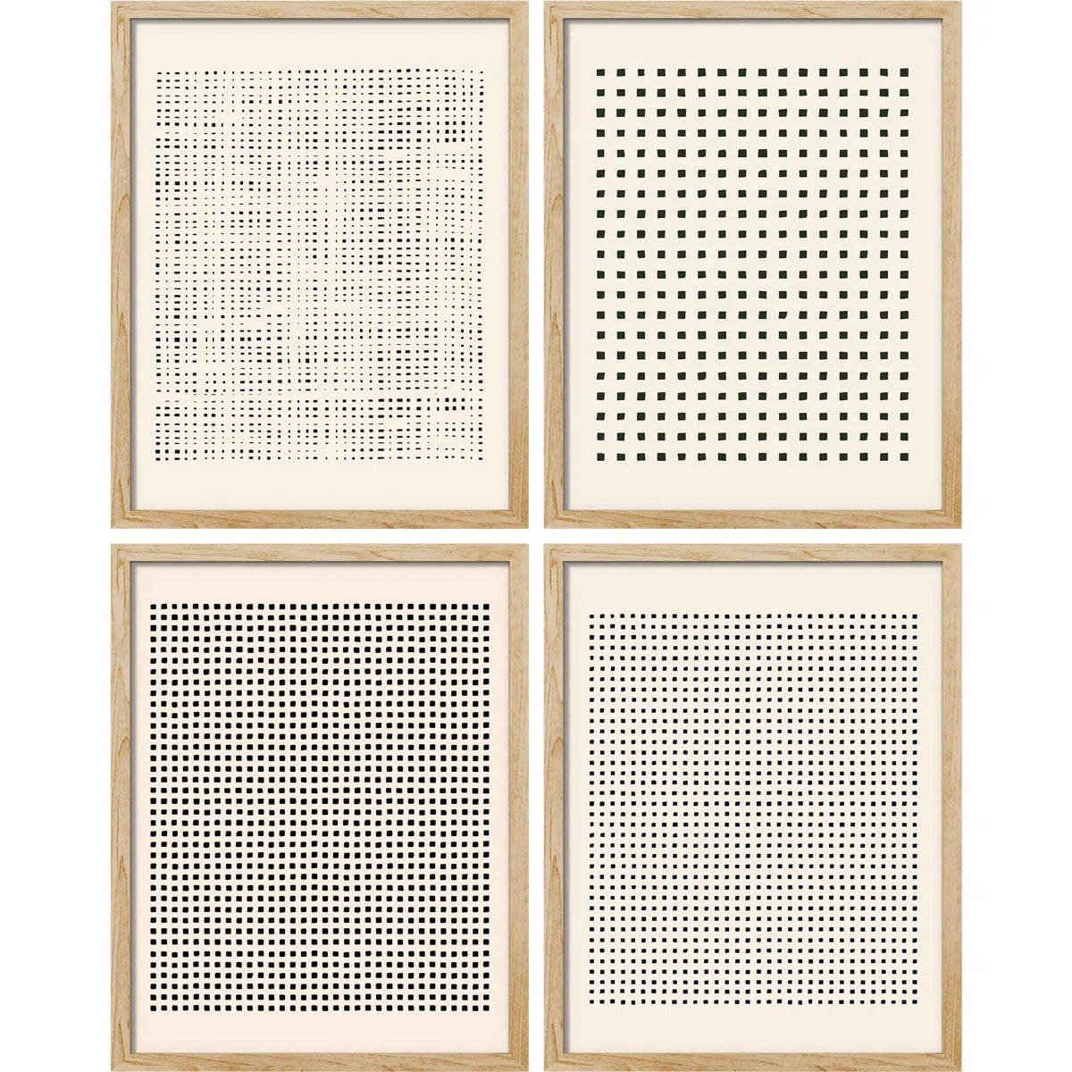 " Geometric Dot Pattern " 4 - Pieces (Set of 4)